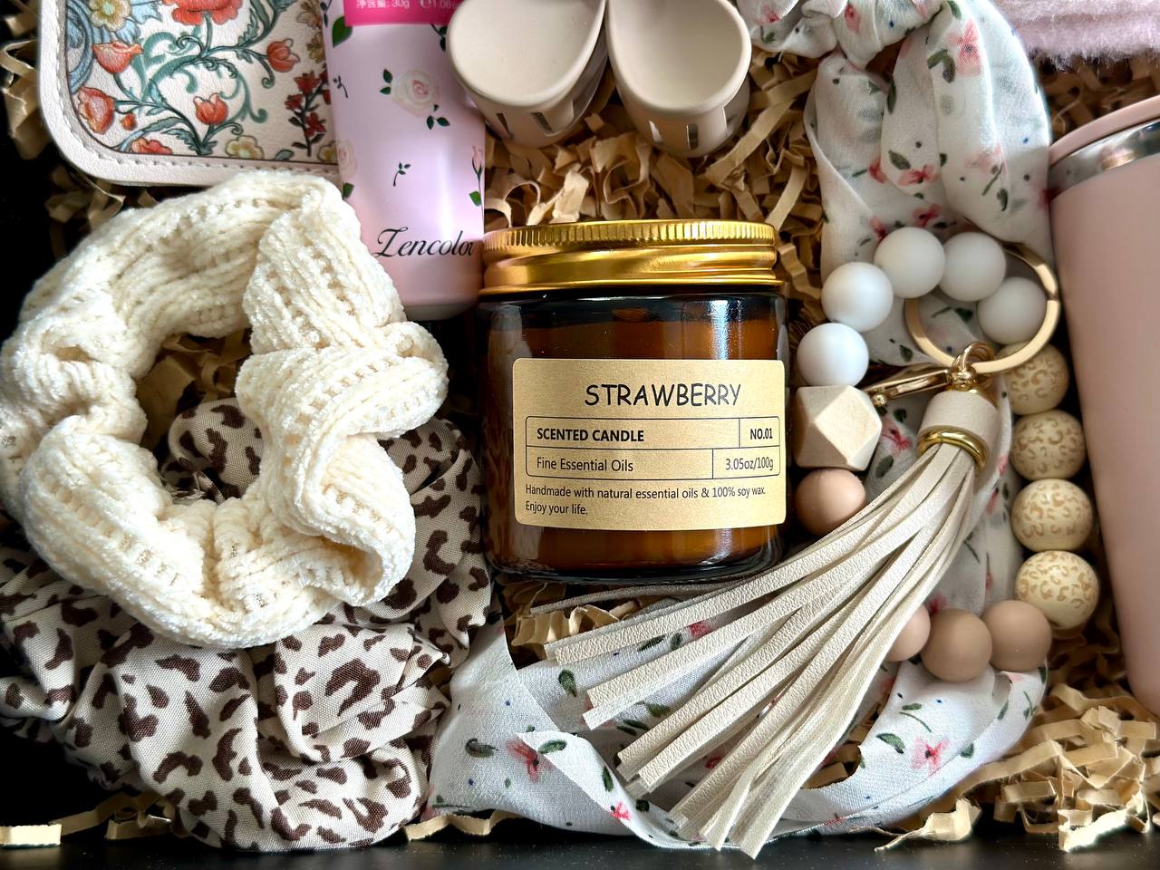 Luxury Gift Box for Women | Spa Self Care Set with Candle, Mug, Jewelry & Accessories | Birthday, Mom, Friend, Bridesmaid Gift