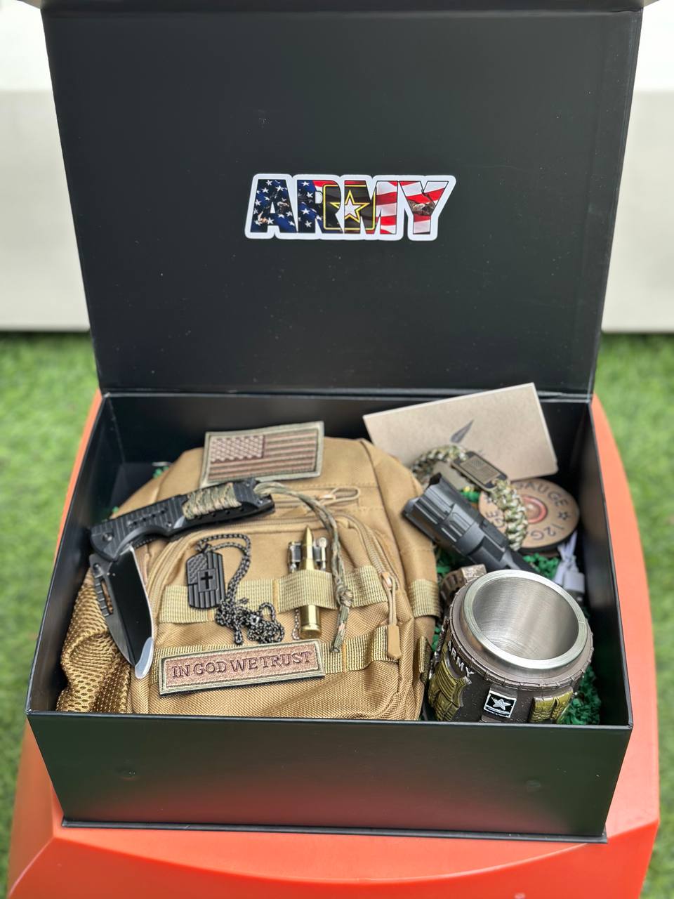 Army Tactical Gift Set for Men – Military Backpack, Survival Knife, Army Gear Accessories