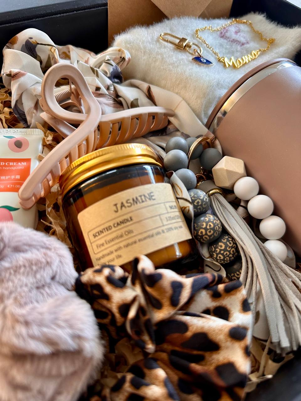 Luxury Gift Box for Women | Spa Self Care Set with Candle, Mug, Jewelry & Accessories | Birthday, Mom, Friend, Bridesmaid Gift